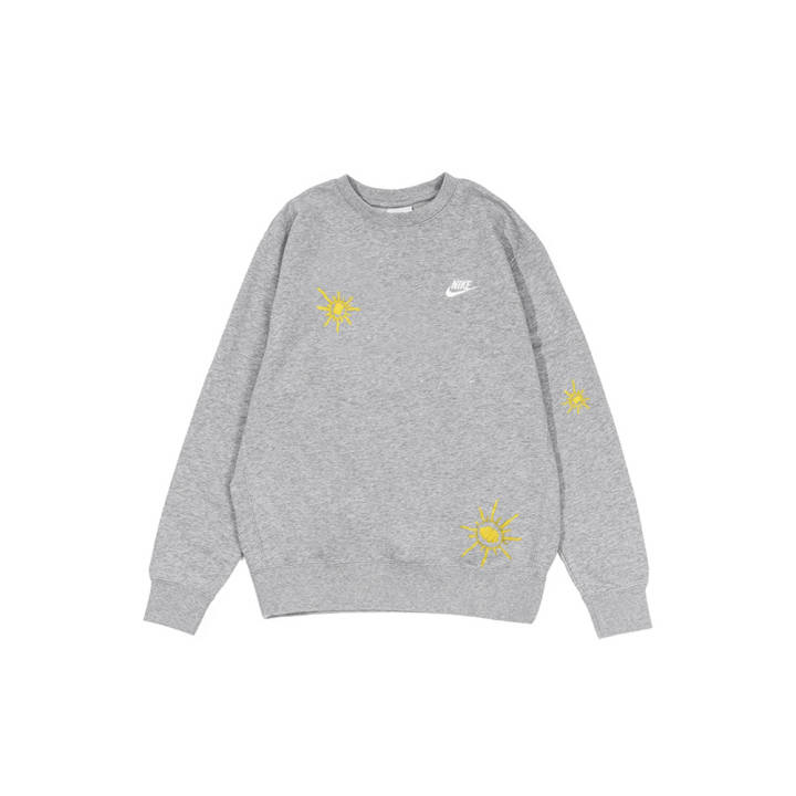 Nike Nike Sweatshirts Men's Gray Crew Neck Moderate Regular
