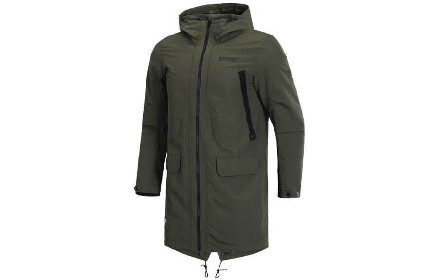 Li-Ning Li Ning BADFIVE Jackets Men's Forest Green Hooded Moderate Other