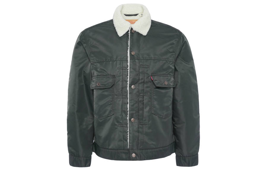 Levis Levis Jackets Men's Dark Green Lapel Moderate
