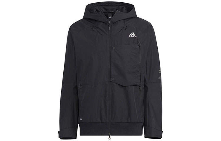 Adidas Adidas Jackets Men's Black Hooded Moderate Other