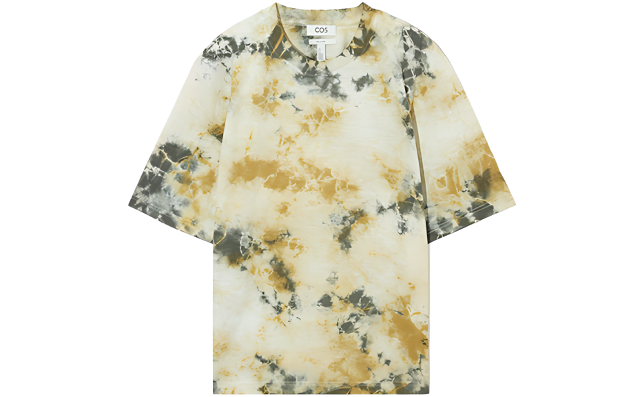 COS T Shirts Men's Beige Crew Neck Moderate Straight Fit