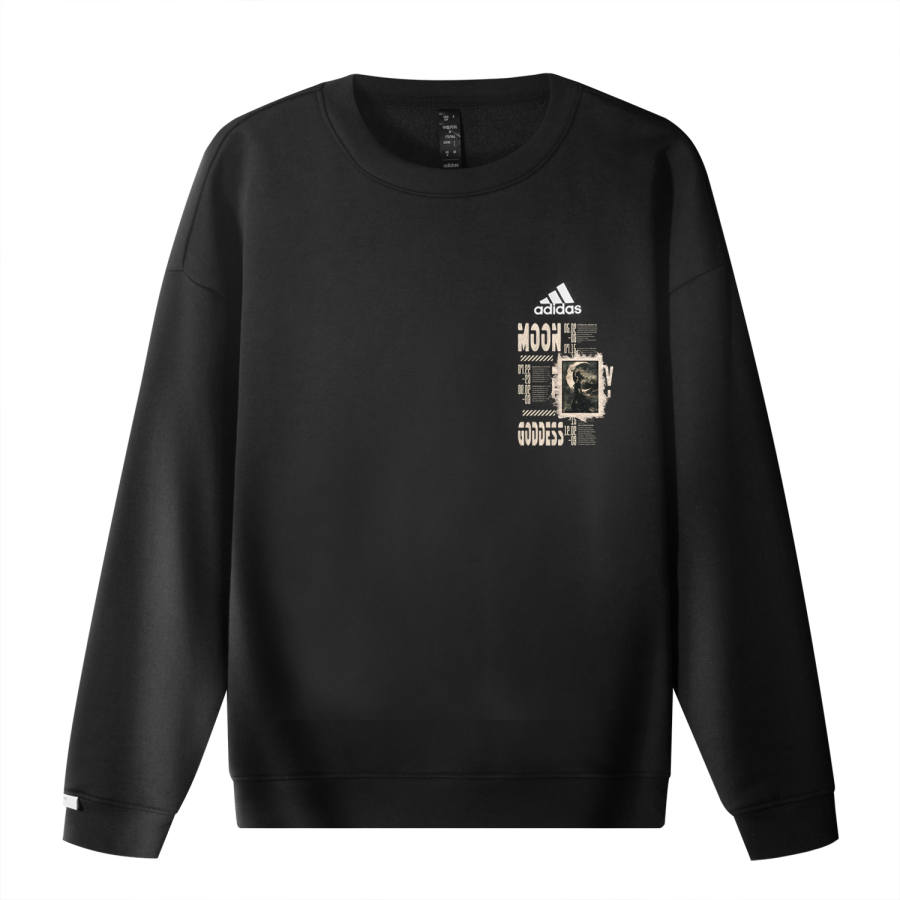 Adidas Adidas Sweatshirts Unisex Black Crew Neck Moderate Regular