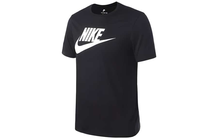 Nike Nike T Shirts Men's Black Crew Neck Moderate Straight Fit