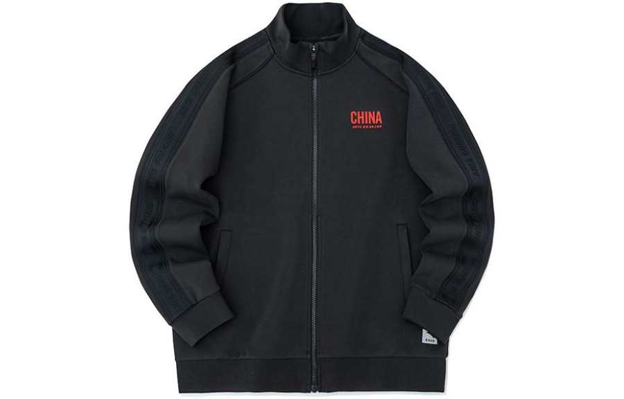 ANTA ANTA Jackets Men's Black Stand Collar Moderate Workwear