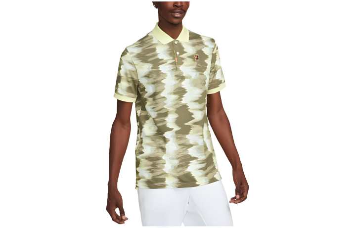 Nike Nike Polo Shirts Men's Yellow Polo Collar Moderate Straight Fit