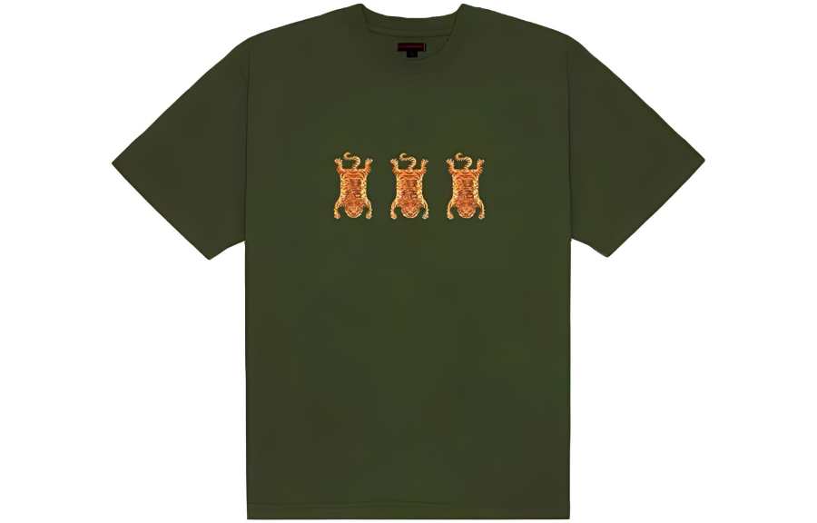 CLOT T Shirts Men's Green Crew Neck Moderate