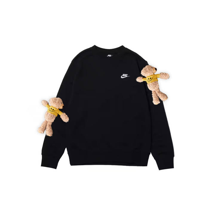 Nike Nike Sweatshirts Men's Black Crew Neck Moderate Regular