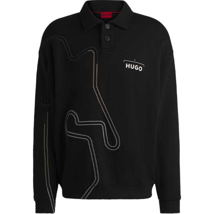 HUGO BOSS SS25 Sweatshirt Loose Fit Men's Black
