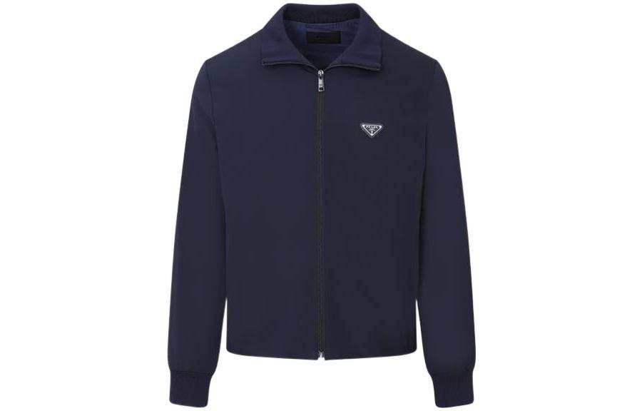 PRADA Prada triangle-logo zip-up jacket