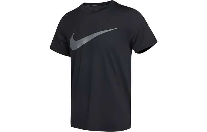 Nike Nike T Shirts Men's Black Crew Neck Moderate Straight Fit