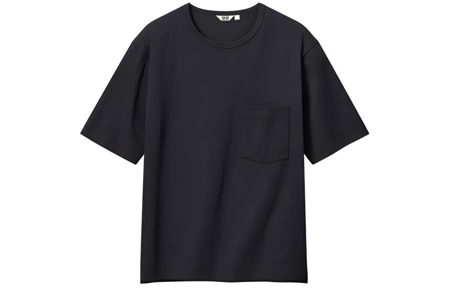 UNIQLO U Collection T Shirts Men's Black Crew Neck Moderate Straight Fit