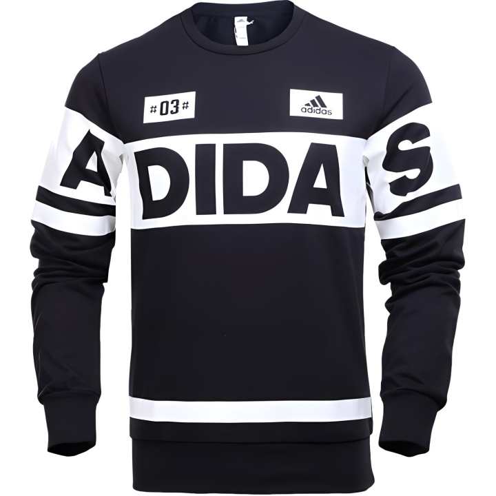 Adidas Adidas Sweatshirts Men's Black Crew Neck Moderate