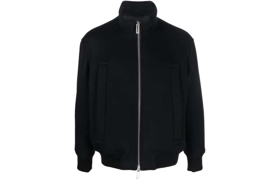 EMPORIO ARMANI Jackets Men's Black Stand Collar Moderate Other