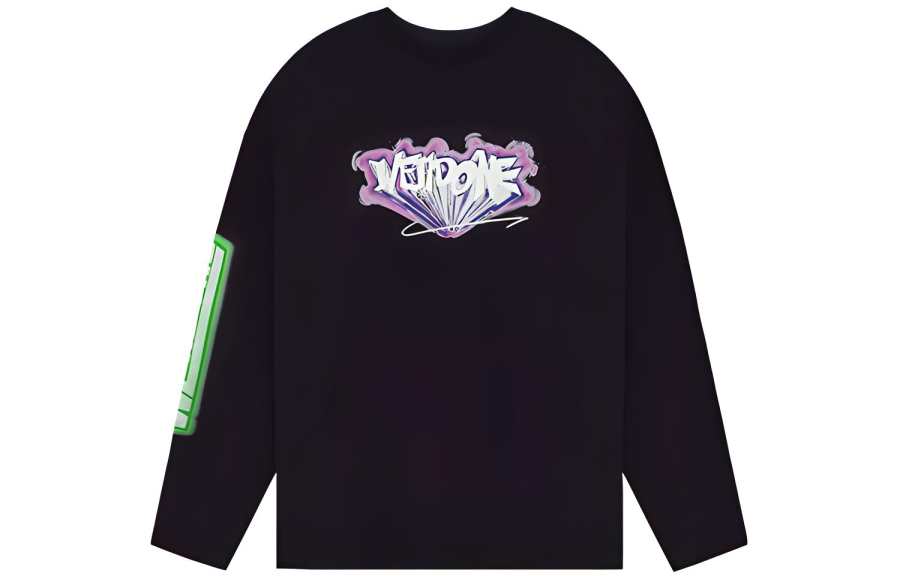 WE11DONE T Shirts Unisex Black Crew Neck Moderate Straight Fit