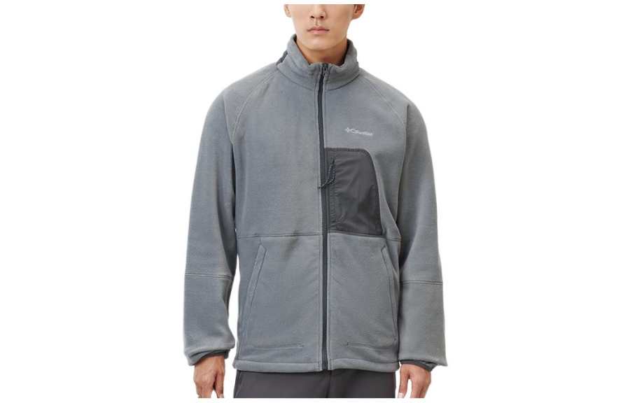 Columbia Jackets Men's Gray Stand Collar Moderate Other