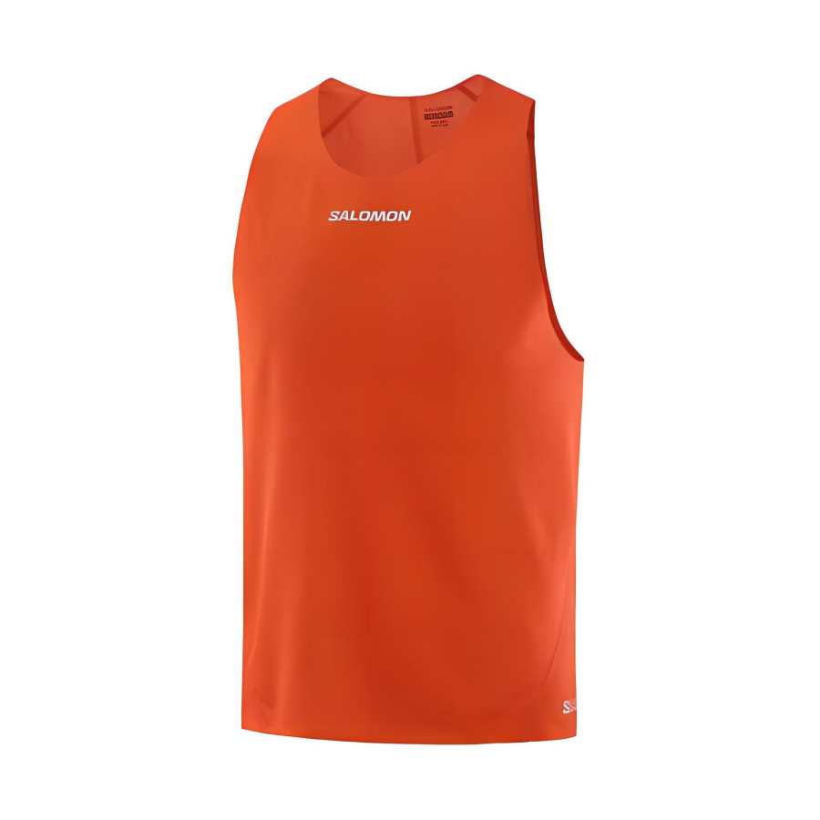 SALOMON Tank Tops Men's Red Crew Neck Moderate Other