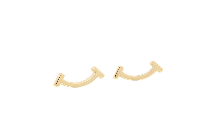 TIFFANY & CO. Pre Owned 2010s 18K Yellow Gold Smile Earrings