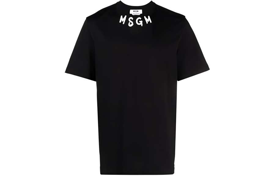 MSGM MSGM Logo Printed Crewneck T Shirt
