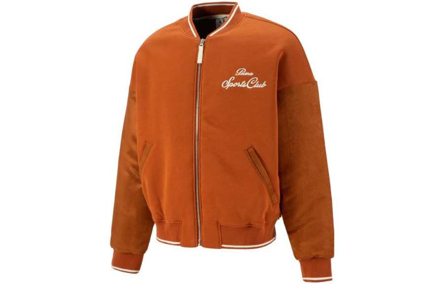 PUMA MMQ Jackets Men's Coffee Baseball Collar Moderate Other