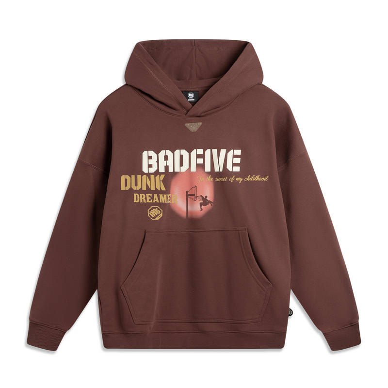 Li-Ning Li Ning Sweatshirts Men's Brown Hooded Moderate Regular