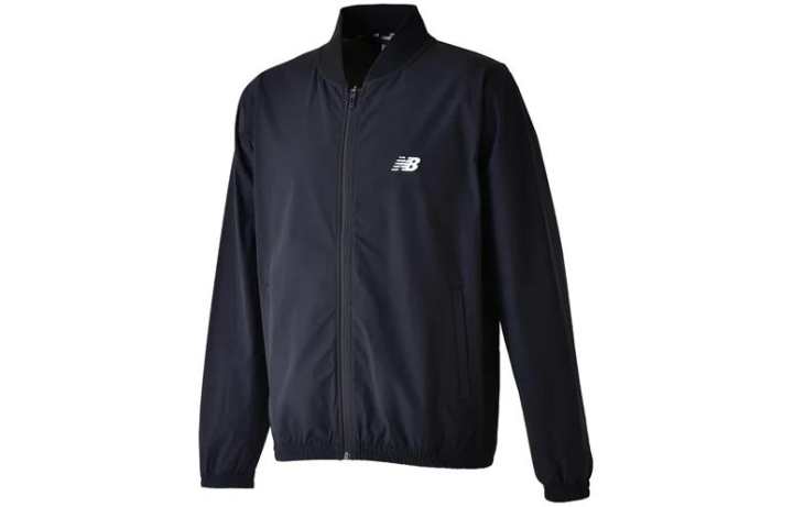 New Balance New Balance Jackets Men's Black Stand Collar Moderate Straight Fit