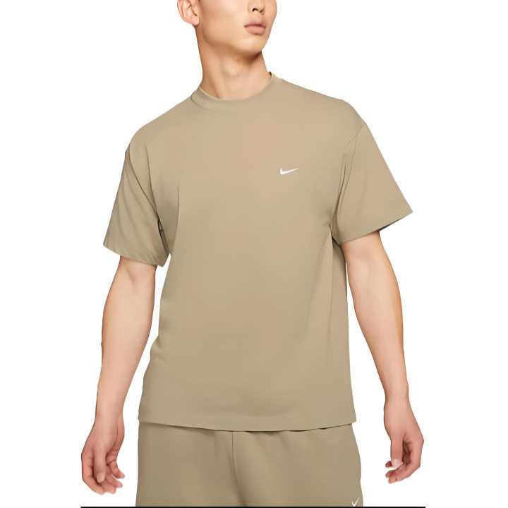 Nike Nike T Shirts Men's Light Brown Crew Neck Moderate Straight Fit