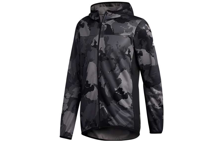 Adidas Adidas Con Camo Hoodie Jacket Men's Gray