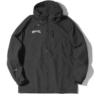 MIRACLE KILL Jackets Unisex Hooded Moderate Wind Shell