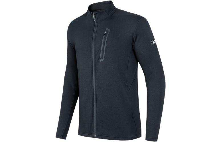 Anta Variety Training Collection Solid Color Zipper Stand Collar Long Sleeved Fleece Lined Jacket Men's Black