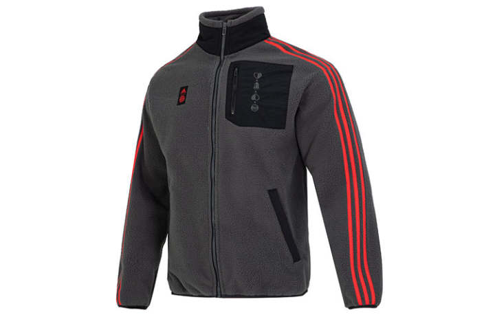 Adidas Adidas Jackets Men's Gray Stand Collar Moderate Other