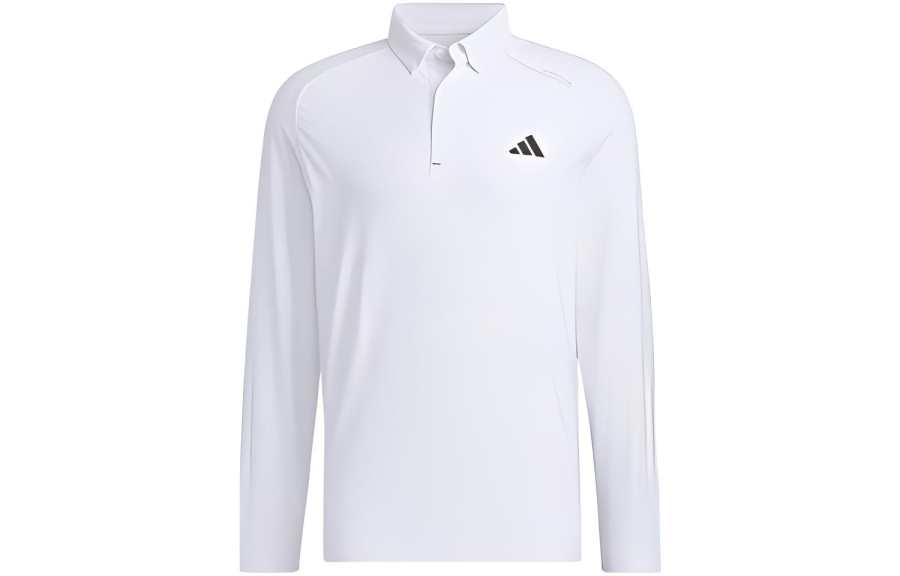 Adidas Adidas Polo Shirts Men's White Polo Collar Moderate Straight Fit