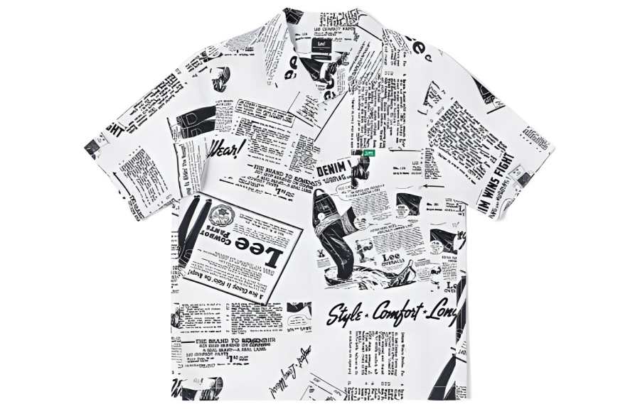 Lee Lee Shirts Men's White Pointed Collar Moderate Other