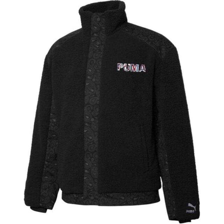PUMA Jackets Men's Black Stand Collar Thickened Other