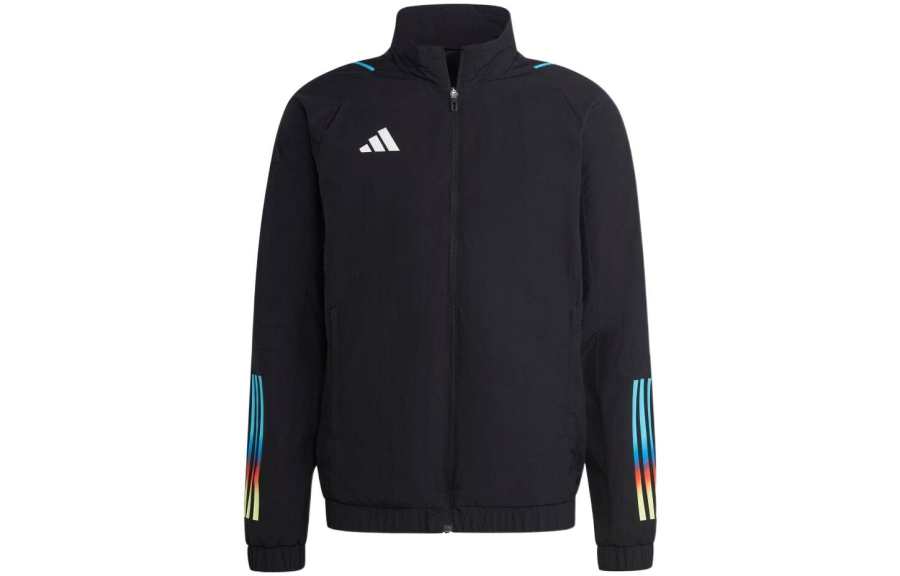Adidas Adidas Jackets Men's Black Stand Collar Moderate Straight Fit