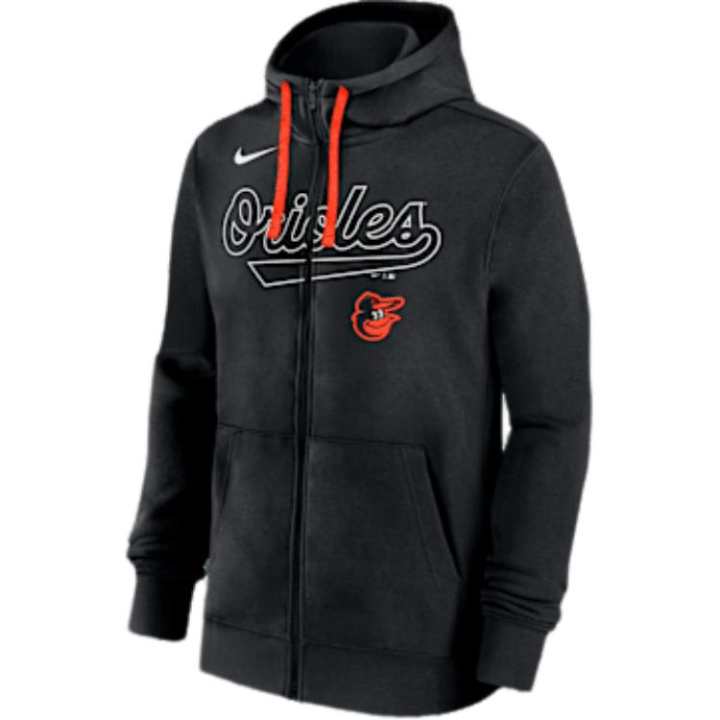 Nike Nike Baltimore Orioles Knockout Script Men's Nike Mlb Full Zip Hoodie