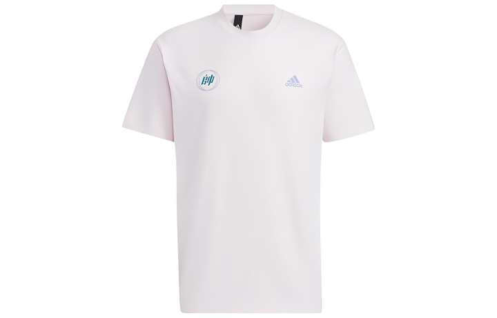 Adidas Adidas T Shirts Men's Pink Crew Neck Moderate Straight Fit