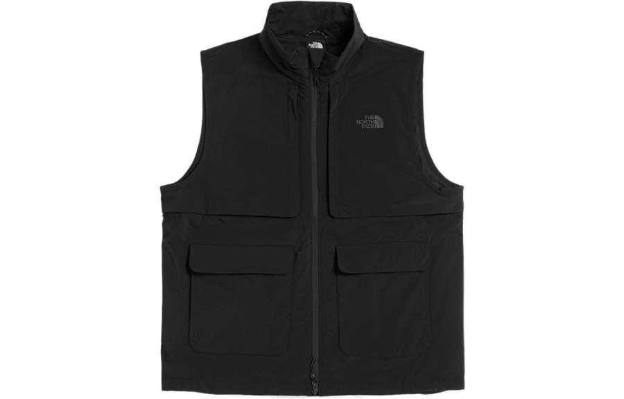 THE NORTH FACE SS Natural Trip Vests Men's Black Stand Collar Moderate Other