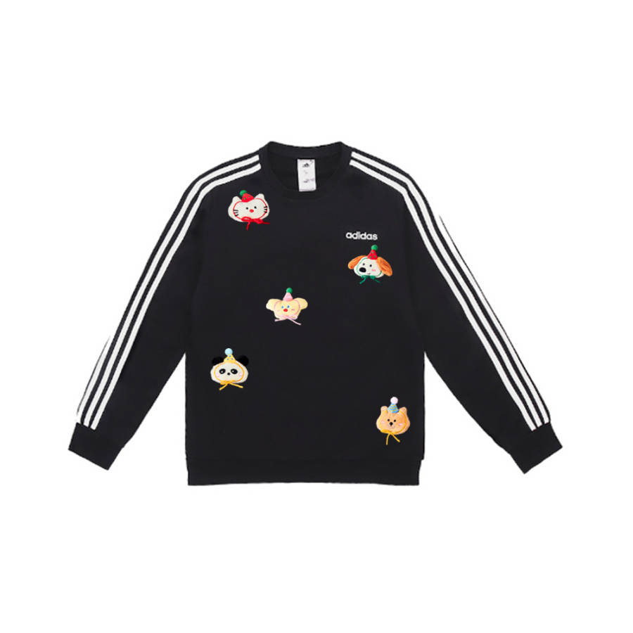 Adidas Adidas Sweatshirts Unisex Black Crew Neck Moderate Regular