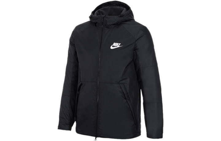 Nike Nike Puffer Jackets Men's Black Hooded Thickened Other