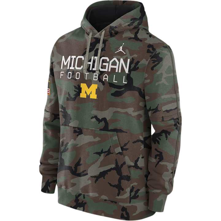Jordan JORDAN Michigan Wolverines Military Appreciation Club Men’s JORDAN Brand College Pullover Hoodie