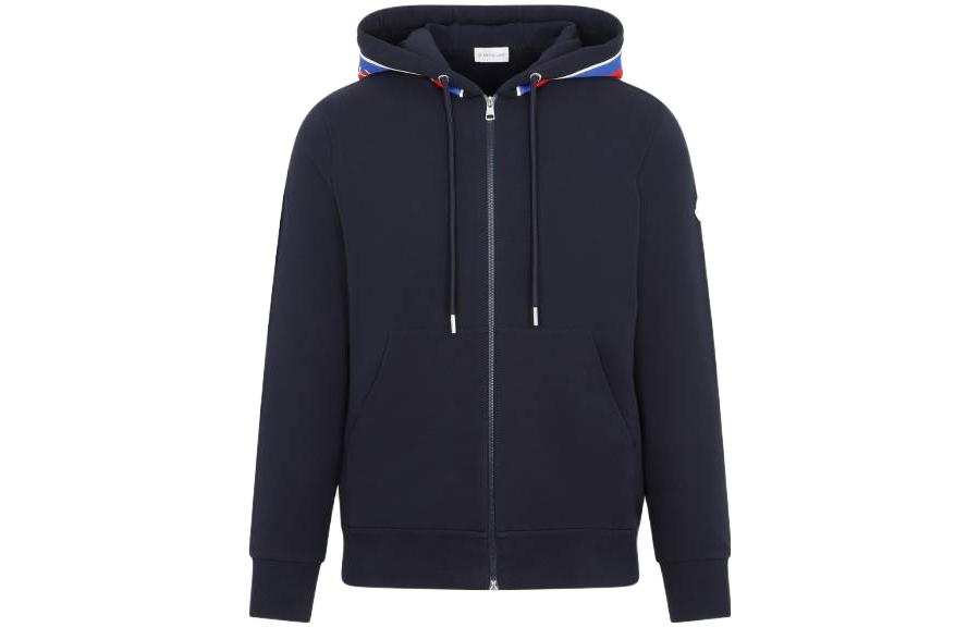 Moncler Jackets Men's Blue Hooded Moderate Other