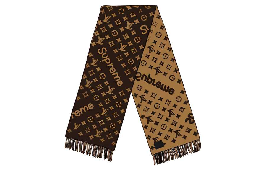LOUIS VUITTON Supreme X LOUIS VUITTON Monogram Scarf