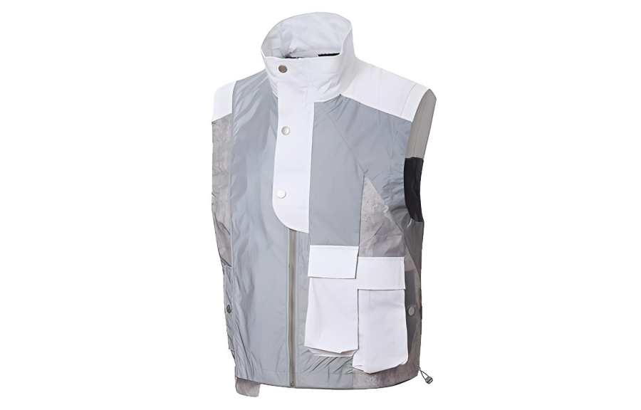 Converse Converse FLAREUP Vests Men's Light Gray Stand Collar Moderate Other