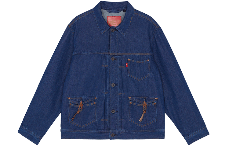 Levis Levis Denim Jackets Men's Blue Lapel Moderate Straight Fit