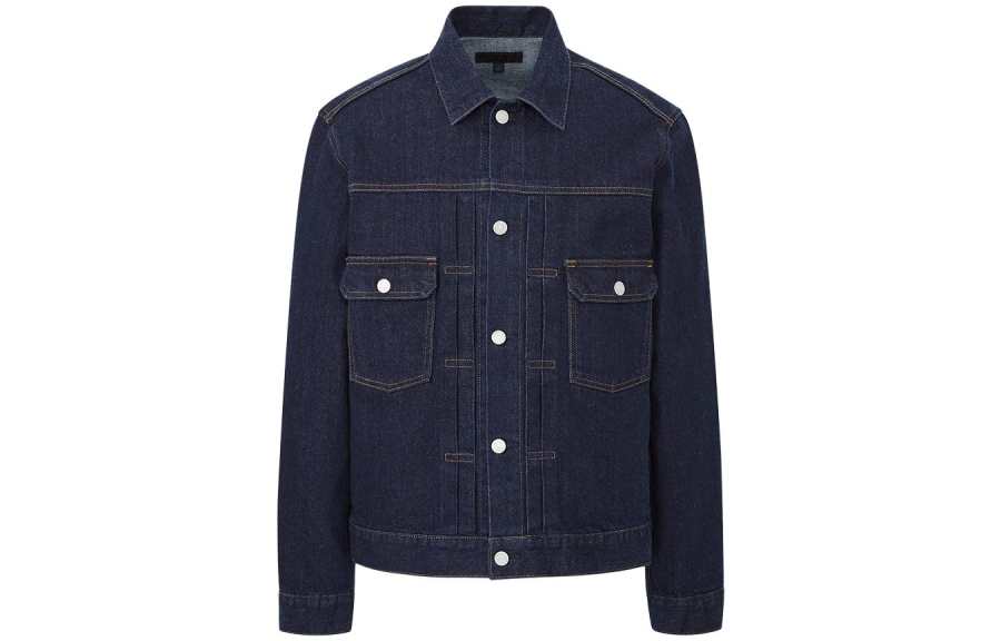 UNIQLO Denim Jacket Unisex Dark Blue