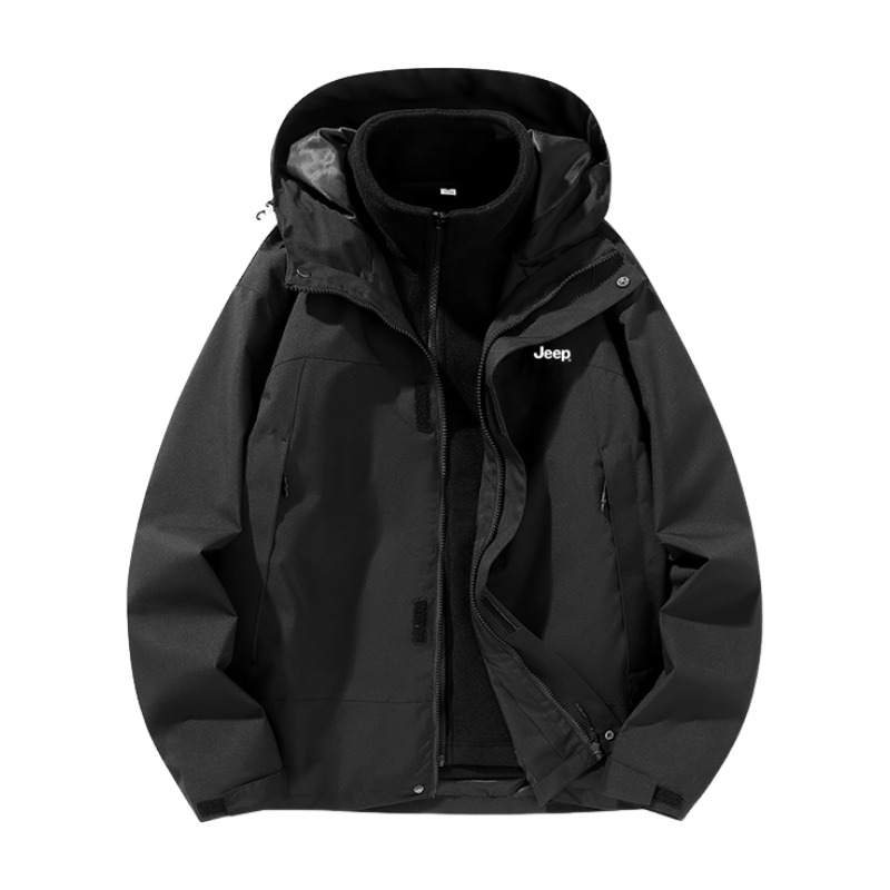 Jeep Jeep Jackets Men's Hooded Thickened