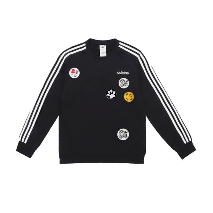 Adidas Adidas Sweatshirts Unisex Black Crew Neck Moderate Regular