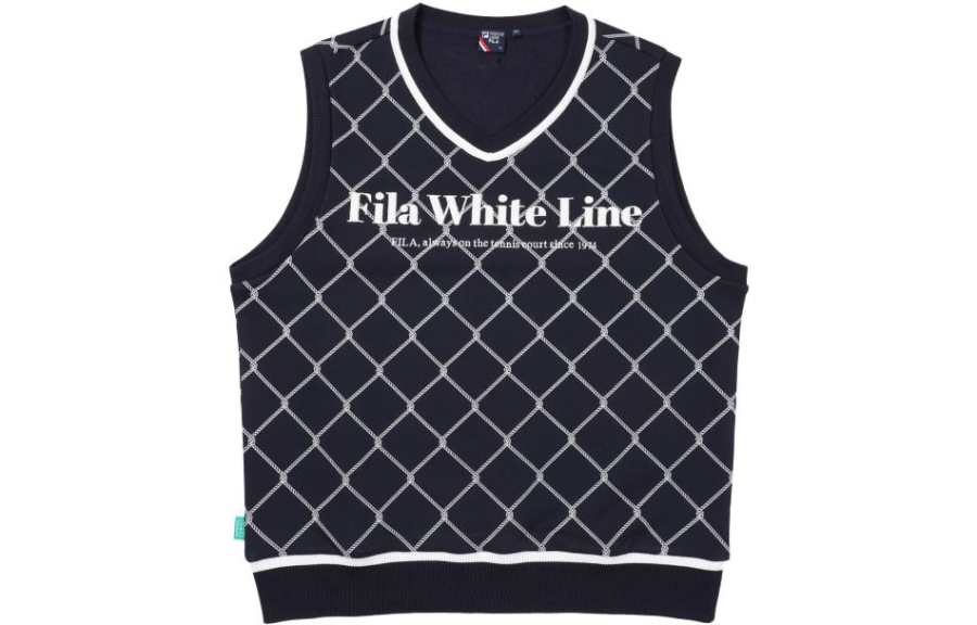 FILA Vests Unisex Black V Neck Other