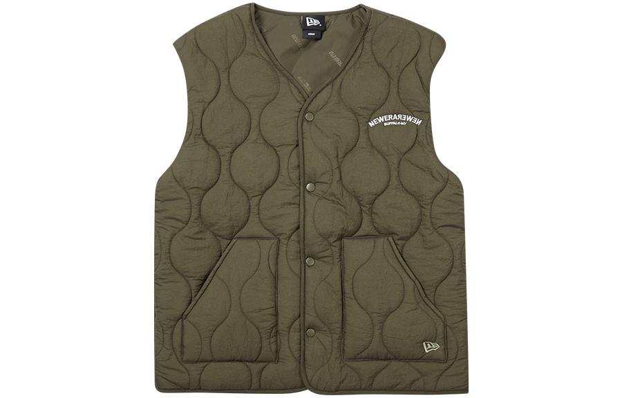 New Era Vests Unisex Army Green V Neck Moderate Other