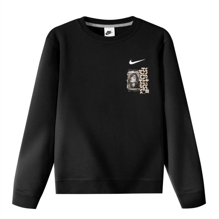 Nike Nike Sweatshirts Unisex Black Crew Neck Moderate Regular